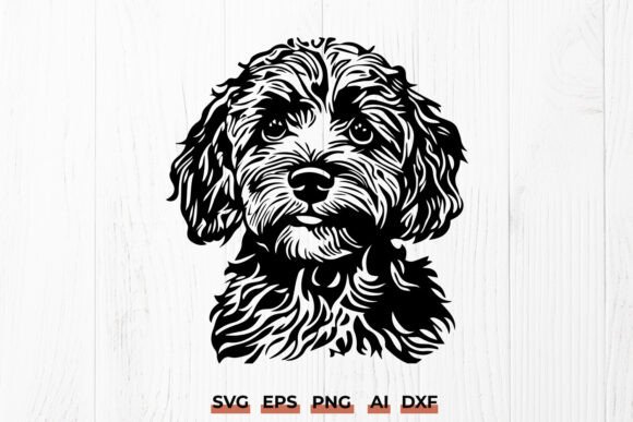 Adorable Cavapoo Dog SVG Fluffy Puppy