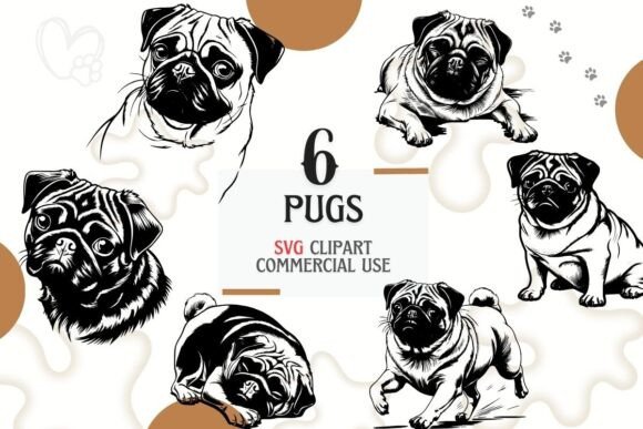Adorable Pug Dog SVG - Cute Vector Art