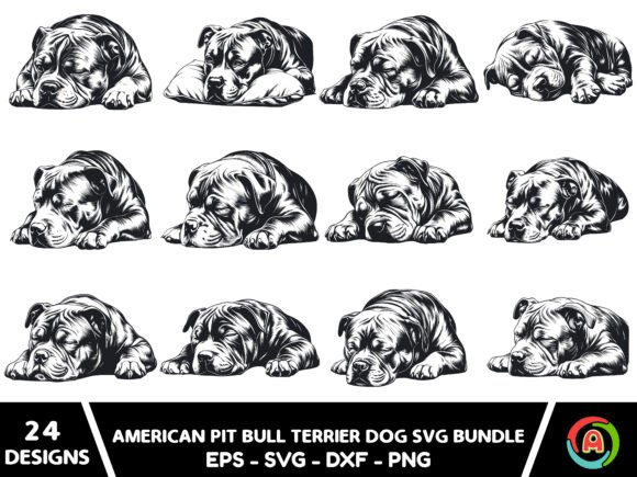 American Pit Bull Terrier Dog Svg Bundle