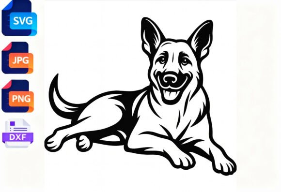 German Shepherd Dog SVG Cut File