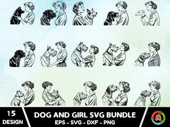 Girl with Dog Svg Bundle1: A Designer's Hands-On Review