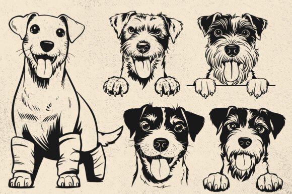 Jack Russell SVG, Silhouettes, Dog SVG