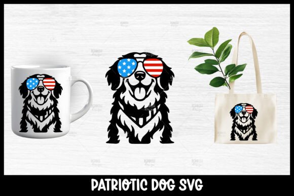 Patriotic Poodle Dog SVG