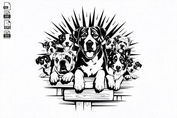 Peeking Dog SVG: A Silhouette for Embroidery