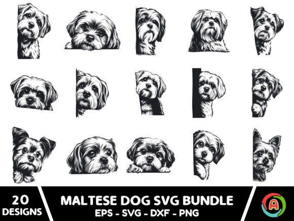 Peeking Maltese Dog Svg Bundle Review