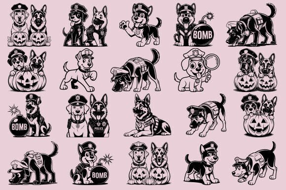 Police Dog Svg Bundle, Dog Svg